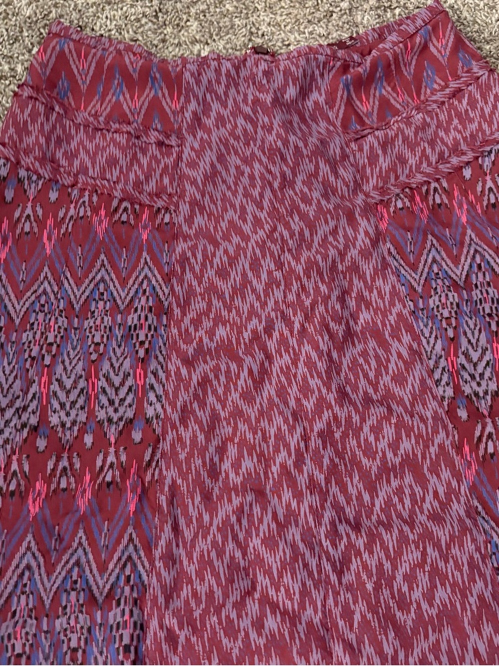 Prana Pink and Purple Patterned A-Line Isadora Skirt - Picture 2 of 6